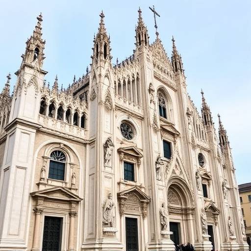 Il Duomo di Milano, con la sua facciata gotica e le statue