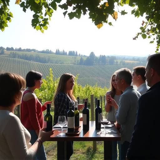 Persone che partecipano a una degustazione di vini in Piemonte